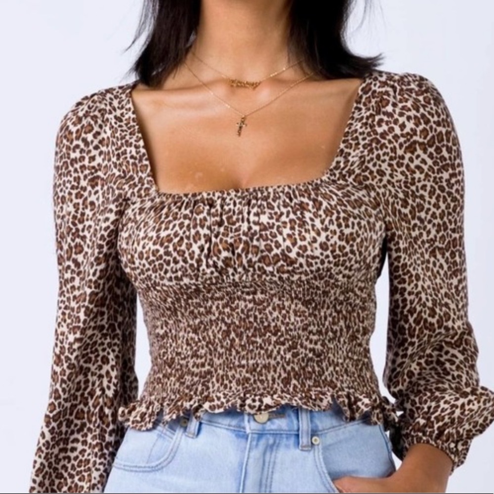 Princess Polly Cheetah / leopard Print Top
